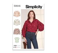 Simplicity Schnittmuster-Set für Damen, mit Knopfleiste, Code S9646, Größen 36-38-40-42-44, mehrfarbig