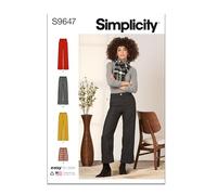 Simplicity Schnittmuster-Set für Hosen und Shorts für Damen, Code S9647, Größen 34-36-38-40, mehrfarbig