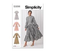 SIMPLICITY Schnittmuster SS3098U5 Damenkleid mit Ärmel- und Längenvariationen U5 (44-46-50-52)