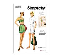 Simplicity Schnittmuster SS3150R5 Damenjacke, BH und Shorts R5 (42-44-46-48-50)