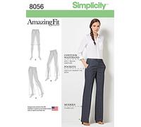 SIMPLICITY Schnittmuster SS8056.BB Damen Hosen & Bermuda Gr. 42-50 | Papierschnittmuster, mit Nahtzugabe, Nählevel 2 (Leicht)