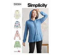 SIMPLICITY Schnittmuster SS9384.U5 Sweatshirts & Hoodies Gr. 42-50 | Papierschnittmuster, mit Nahtzugabe, Nählevel 1 (Super Easy)