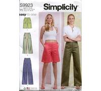 SIMPLICITY Schnittmuster SS9923.Y5 Damen Hose & Shorts Gr. 44-52 | Papierschnittmuster, mit Nahtzugabe, Nählevel 2 (Leicht)
