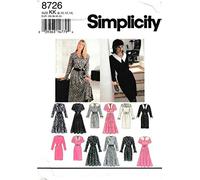 Simplicity Sewing Pattern 8726 Misses' Dress with Slim or Flared Skirt, Size KK (8 10 12 14)