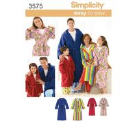 Simplicity Simplcity 3575Damen/Herren/Kinder Nachtwäsche, Papier, weiß, A L/XS-XL