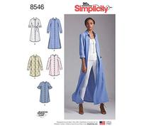 Simplicity Simplcity 8546Simplicity Pattern 8546 Petite Damen Hemdkleider, Papier, weiß, H5 (6-8-10-12-14)