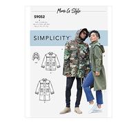Simplicity SS9052A Schnittmuster S9052A für Damen und Herren, Jacke und Kapuze, Papier, Verschiedene Farben, A (XS-S-M-L-XL)