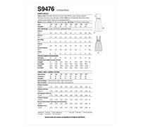 Simplicity SS9476FF Damenkleid Schnittmuster-Set, Code S9476, mehrfarbig, Sizes 18W-20W-22W-24W