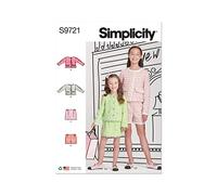 SIMPLICITY SS9721K5 Kinder Mädchen Jacken, Rock und Shorts K5 (7-8-10-12-14)