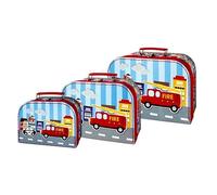 Simply for Kids - 3-teiliges Kofferset Feuerwehrautos