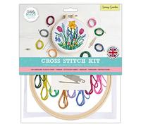 Simply MAKE Kreuzstich-Set für Erwachsene, Frühlingsblumen, das perfekte Geschenk für jeden Kreativitäts- und Hobby-Enthusiasten, ideal für Anfänger, erste Starter-Sets, machen Sie Ihre eigenen