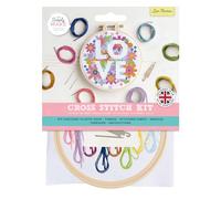 Simply Make Kreuzstich-Set, Liebesblumen, mehrfarbig, einzelnes Bastelset, Kreuzstich-Kits für Erwachsene, Nähset und Stickset für Heimhandwerk, Stickgarne enthalten