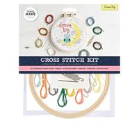 Simply Make Kreuzstich-Set - Traumgroßes Design für Kinder und Erwachsene, einschließlich Reifen, Stickgarn, Stoff und Nadel, perfekt für Erwachsenen-Bastelarbeiten und Anfänger,