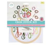 Simply MAKE Kreuzstich-Set, Vasen, mehrfarbig, einzelnes Bastelset, Kreuzstich-Kits für Erwachsene, Nähset und Stickset für Heimhandwerk, Stickgarne enthalten