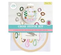 Simply Make Kreuzstich-Set, Verwöhnzeit, mehrfarbig, einzelnes Bastelset, Kreuzstich-Kits für Erwachsene, Nähset und Stickset für Heimhandwerk, Stickgarne enthalten