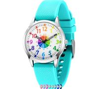 SIMSAM Kinderuhr Junge ab 6, Lernuhr Kinder Uhr ab 8, Kinderuhr Mädchen 10 Jahre, Armbanduhr Kinder Uhren für Jungs 12 Jahre, Armbanduhr Mädchen Jungen, Kids Watch, Kinderuhren (Türkis)