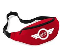 Simson Logo Bauchtasche | DDR-Style Hüfttasche im Einsatzlook - Gürteltasche für Oldtimer- & IFA-Fans, Schrauber & Treffen - Retro Unisex Tasche | Rot