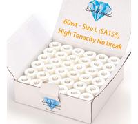 Simthread 144 Vorgespulter Unterfaden, Gr sse L, 60WT (SA155), fur Stickmaschinen von Husqvarna Viking und Pfaff Creative Vision, Kunststoffseite,