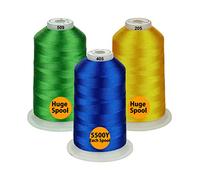 Simthread - 26 Auswahlen - Packungen von Polyester-Stickmaschinengarn, riesige Spule 5500Y für Allzweck-Nähmaschinen - Essential Color 2