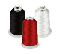 Simthread - 26 Auswahlen - Sortiert Farben Packungen von Polyester-Stickmaschinengarn, riesige Spule 5500Y für Allzweck-Nähmaschinen - Essential Color 1