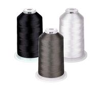 Simthread - 26 Auswahlen - SortiertFarben Packungen von Polyester grau Stickmaschinengarn Riesige Spule 5500Y für Allzweck-Stickmaschinen - Essential Color 3