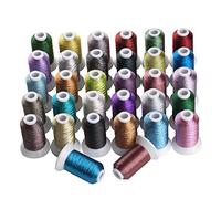 Simthread 32 Fahne Mehrfarbig Metallic-Stickgarn - 500 Meter, für Brother, Babylock, Janome, Kenmore, Singer, W6 N Stickereimaschine