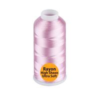 Simthread Rayon Stickgarn 5000m 40wt 100% Viskose für Nähmaschinen Professionell und für Zuhause, Rosa