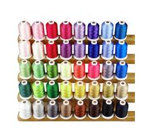 Simthread Stickgarn Set 40 Farben, 40×500 m, 40WT Polyester | 40 Farben mit je 500 m 40WT Polyestergarn für Maschinenstickerei, Monogramme, Logos, Quilting und kreative Projekte.