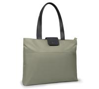 SIMTOP Shopper Tasche Damen Groß mit Reißverschluss 16,2 Zoll Laptop Handtasche Polyester Tote bag Henkeltaschen für uni Sporttasche Schule Strandtasche Shopping Arbeitstasche Reisen,Grau Grün