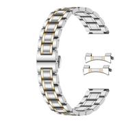 SINAIKE Universal Metall Uhrenarmband Fit Meist Tranditional Uhr, 23mm Quick Release Edelstahl Uhrenarmbänder mit gebogenen Enden Teile, klassische Uhrenarmband Ersatz Männer Frauen Silber und Gold