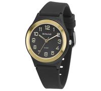 SINAR - Fashion Armbanduhr XB-48-10 mit schwarzen Silikonarmband von Sinar
