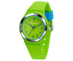SINAR - Fashion Armbanduhr XB-48-13 mit hellgrünen Silikonarmband aus dem Haus Sinar.