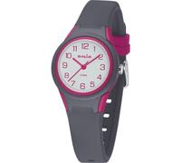 SINAR - Fashion Jugenduhr XB-47-8 mit grauen Silikonarmband und pinkfarbenen Applikationen aus dem Haus Sina