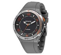 Sinar Jugenduhr Langzeitbatterie EL-Licht 10bar grau/silber XB-31-9