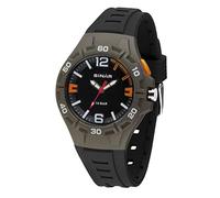 SINAR Jungen-Armbanduhr Jugenduhr Sportuhr Outdoor Fitness Analog Quarz 10 bar mit Licht Schwarz Grau Orange XB-37-5
