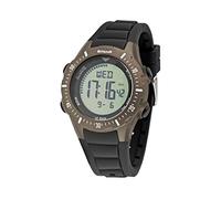 SINAR Jungenuhr Herrenuhr Jugend Armbanduhr Sportuhr Outdoor Digital Quarz 10 bar mit Silikonarmband und Licht Schwarz Braun XR-12-5