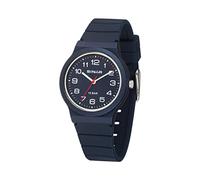 SINAR Kinder Jugend Armbanduhr Sportuhr Jungen Mädchen Analog Quarz 10 bar mit Silikonarmband Dunkelblau XB-18-22
