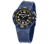 SINAR Kinder Jugend Armbanduhr Sportuhr Jungen Outdoor Fitness Analog Quarz 10 bar mit Licht und Resinarmband Dunkelblau XB-20-2