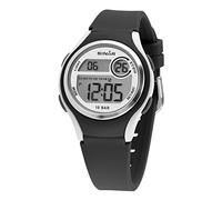SINAR Unisex Armbanduhr Jungen Mädchen Jugenduhr Sportuhr Outdoor Digital Quarz 10 bar mit Silikonband und Licht Schwarz Weiß XE-64-1