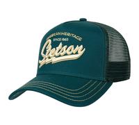Stetson American Heritage Kids Cap Basecap Baseballcap Kindercap Trucker Truckercap Meshcap Kinder/Damen/Herren - Snapback, mit Schirm, Schirm Frühling-Sommer - One Size petrol