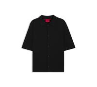 HUGO Regular-Fit Hemd mit gerippter Struktur - Style Sincere, 50553628 Schwarz L