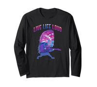 Sing 2 Ash Retro Live Life Loud Silhouette Langarmshirt