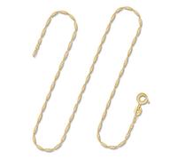 Singapurkette 1.2 mm Goldkette Damen Echt Gold 333 (8 Karat) Gelbgold, Mit Stempel, Halskette Mit Federring, Länge 50 cm, Gewicht ca. 1.2 g