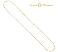 Jobo Damen Singapurkette 333 Gelbgold 1,8 mm 42 cm Gold Kette Halskette Goldkette Federring