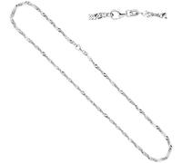 JOBO Singapurkette 925 Sterling Silber 2,9 mm 50 cm Halskette Karabiner