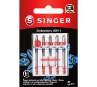 SINGER 04728 Universal-Nähmaschinennadeln, Größe 90/14, 5 Stück, Weiß