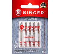 SINGER 04735 Nähmaschinennadeln, 5er-Pack, 80/12-5, 5 Stück