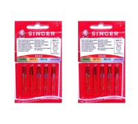 Singer 2020 823R Stricknadel-Set, Baumwolle, 130/705 H, 70-80-90-100, 2er-Pack