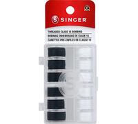 SINGER 42145 Garnspulen, Klasse 15, Schwarz und Weiß, 12 Stück