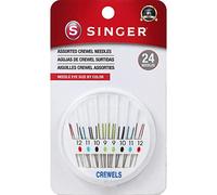 SINGER Crewel Nadeln im Zifferblatt, kompakt, verschiedene Größen, Nähnadeln, Größen 9, 10, 11, 12, 24 Stück